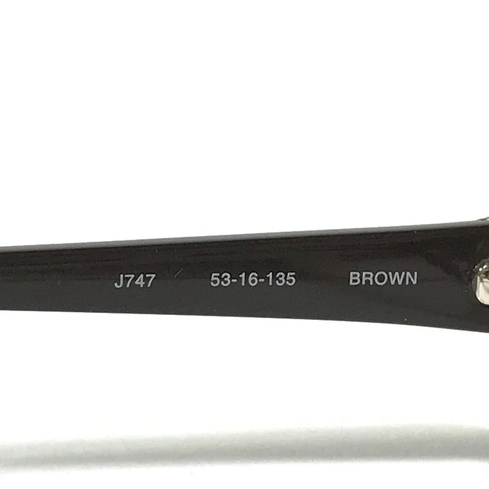 Jones New York Eyeglasses Frames J747 BROWN Rectangular Full Rim 53-16-135